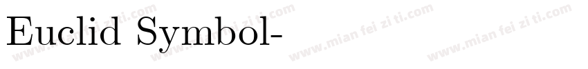 Euclid Symbol字体转换